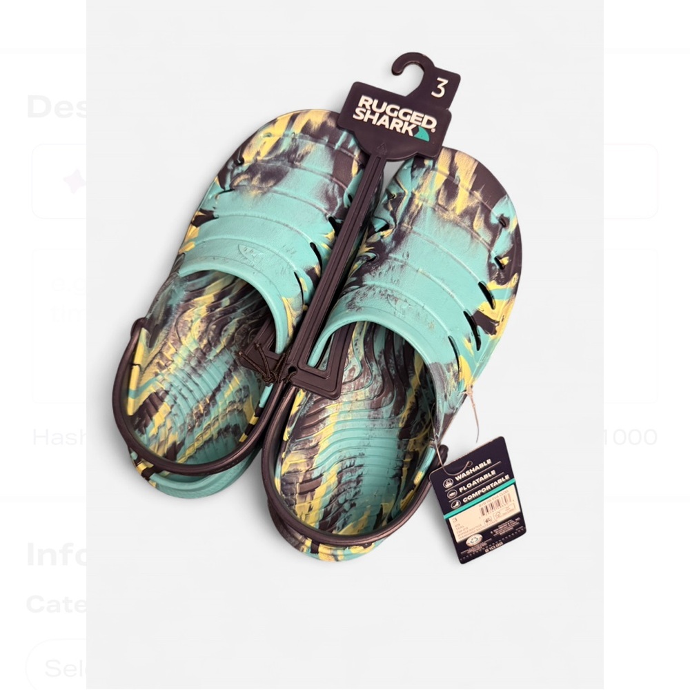 Rugged Shark Toddler & Big Boys Eva Clogs